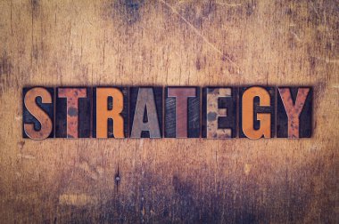 Strateji kavramı ahşap Letterpress türü