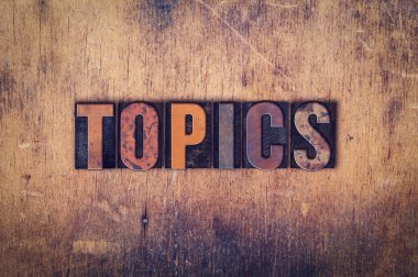 Konular kavramı ahşap Letterpress türü