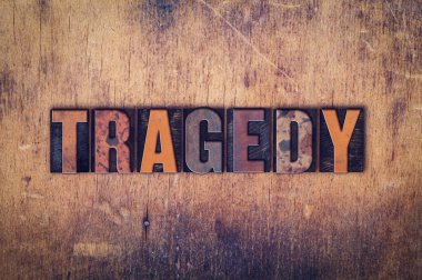 Trajedi kavramı ahşap Letterpress türü