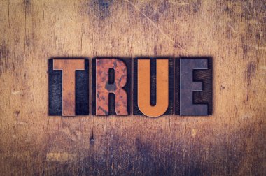 Gerçek kavramı ahşap Letterpress türü