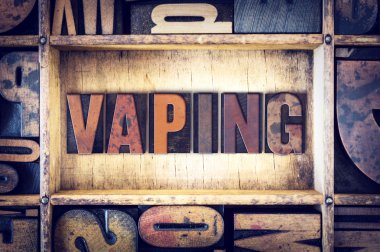 Vaping kavramı Letterpress türü