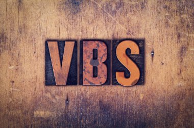 Vbs kavramı ahşap Letterpress türü