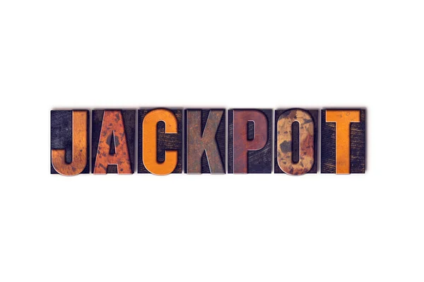 Jackpot koncepció elszigetelt Magasnyomó típusa — Stock Fotó