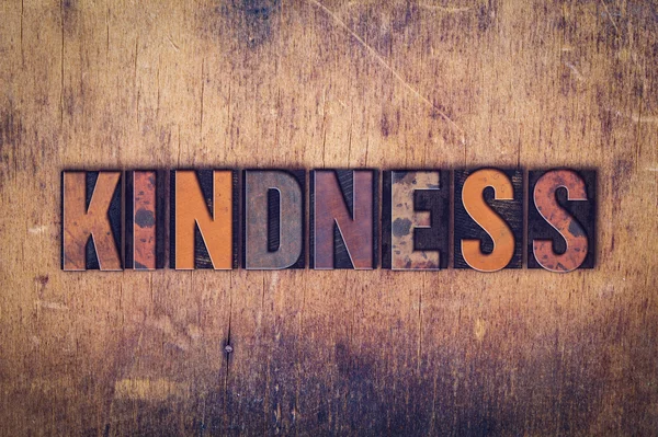 Tipo de tipografía de madera del concepto de la amabilidad —  Fotos de Stock