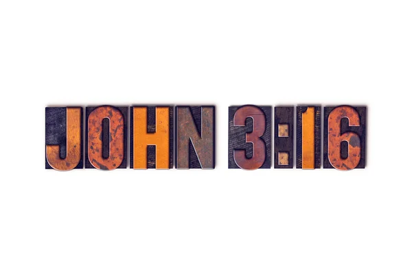 John 316 Konzept isolierte Letterpress-Typ — Stockfoto