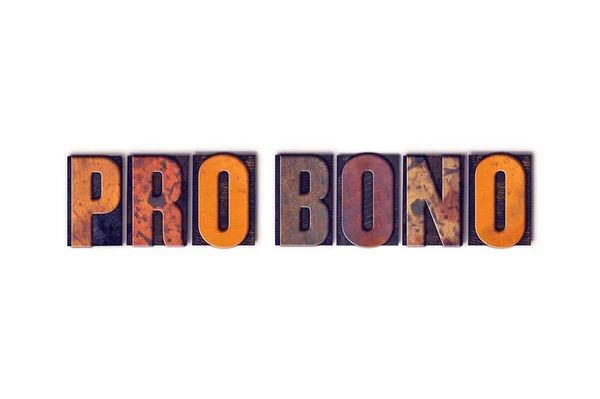 Pro Bono Concepto Tipo de tipografía aislada — Foto de Stock