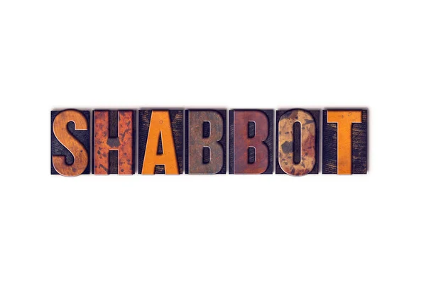 Shabbot Concepto aislado tipografía tipo —  Fotos de Stock