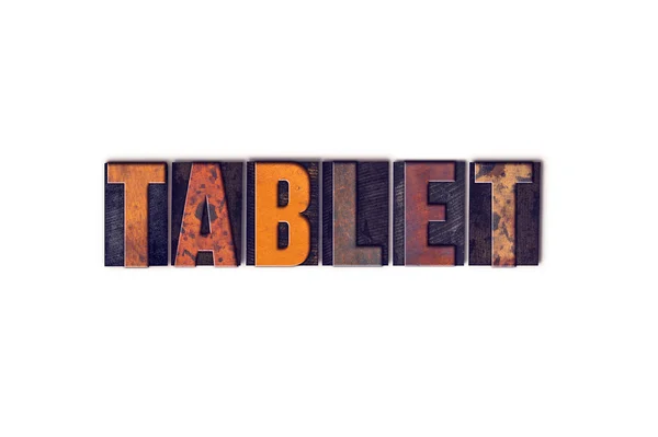Concetto Tablet Isolated Letterpress Type — Foto Stock