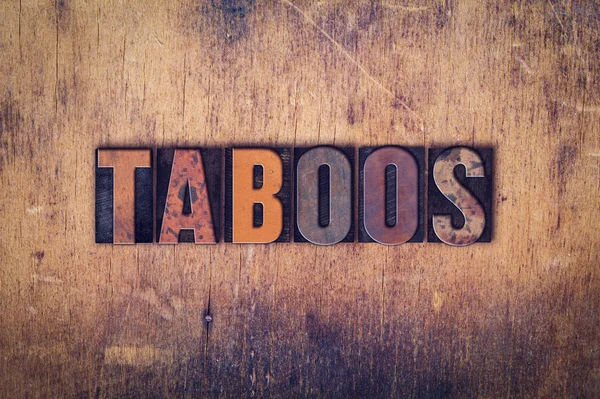 Taboos Concept Wooden Letterpress Type — Stock Photo, Image