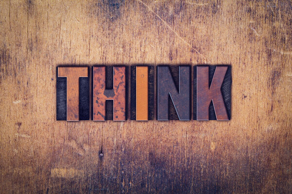 Think Concept Wooden Letterpress Type