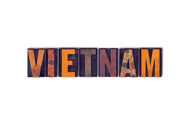 Vietnã Conceito Isolado Tipo Letterpress — Fotografia de Stock