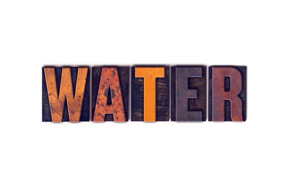 Νερό έννοια απομονωθεί Letterpress τύπου — Φωτογραφία Αρχείου