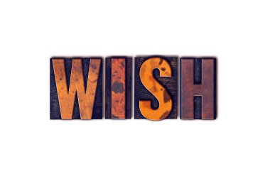 Kavram dilek izole Letterpress türü