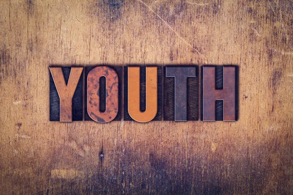 Youth Concept Wooden Letterpress Type — Stock Photo, Image