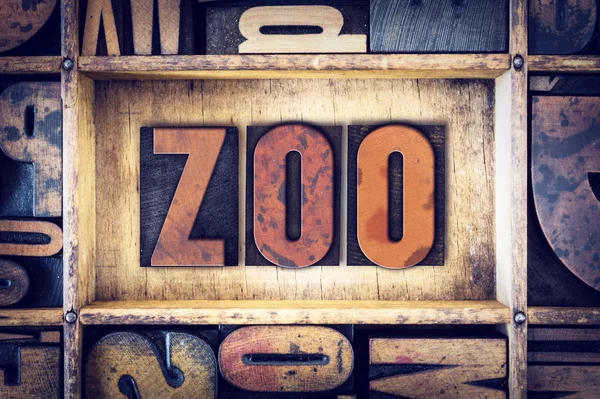 Typ knihtisk koncepce zoo — Stock fotografie