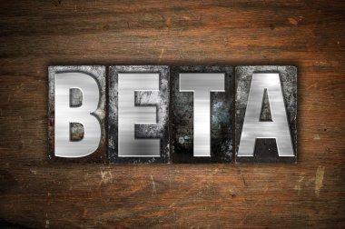 Beta kavramı Metal Letterpress türü