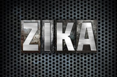 Zika virüs kavramı Metal Letterpress türü