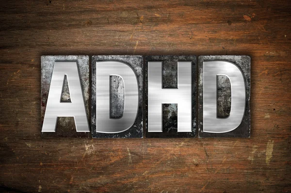 Adhd の概念金属凸版タイプ — ストック写真