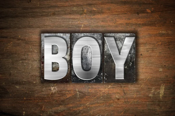 Boy Concept ประเภทเครื่องพิมพ์อักษรโลหะ — ภาพถ่ายสต็อก