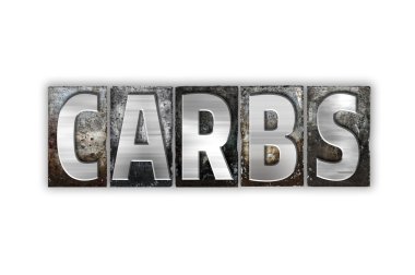 Metal Letterpress türü izole karbonhidrat kavramı