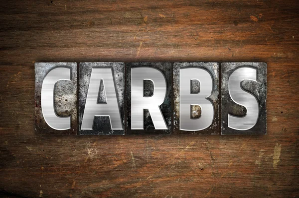 Carbs Concept Metal Letterpress Type — Stock Photo, Image