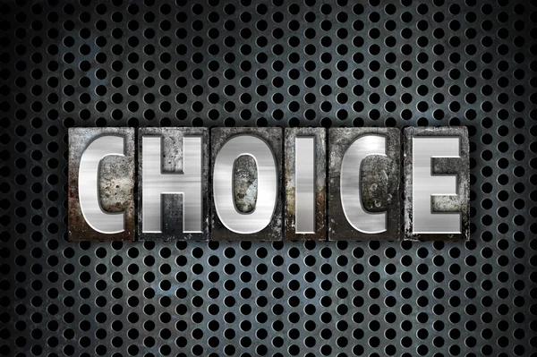 Choice Concept Metal Letterpress Type — Stock Photo, Image