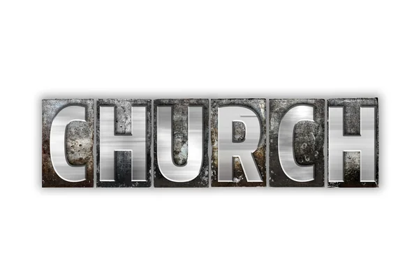 Church Concept Isolated Metal Letterpress Type — Stock Photo, Image