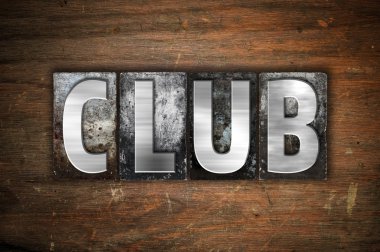 Club kavramı Metal Letterpress türü
