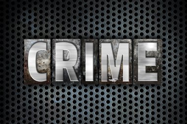 Suç kavramı Metal Letterpress türü