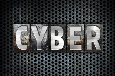 Cyber kavramı Metal Letterpress türü