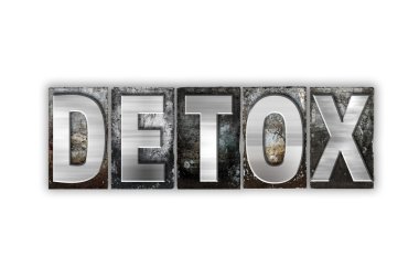 İzole kavramı Metal Letterpress türü Detoks