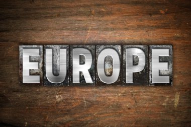 Europe kavramı Metal Letterpress türü