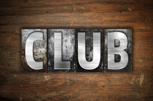 Club Concept metall boktryck typ — Stockfoto