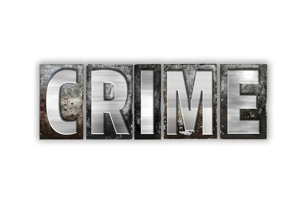 Crime Concept Isolated Metal Letterpress Type — Stock Photo, Image
