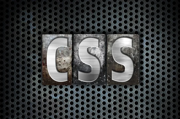 CSS konceptet metall boktryck typ — Stockfoto