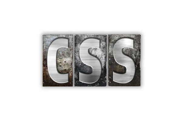 CSS konceptet isolerade metall boktryck typ — Stockfoto