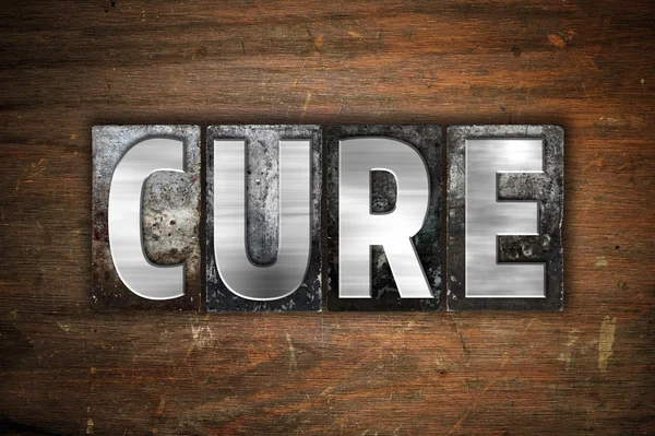 Cure Concept Metal Letterpress Type — Stock Photo, Image