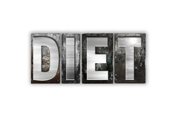Tipo de letra de metal aislado del concepto de la dieta — Foto de Stock