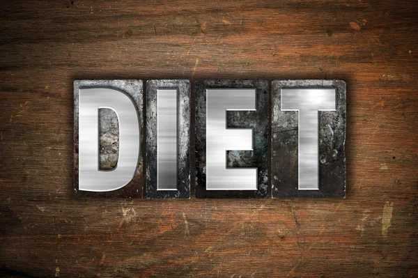 Diet Concept Metal Letterpress Type — Stock Photo, Image