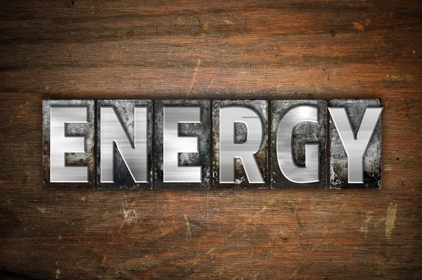 Enerji kavramı Metal Letterpress türü