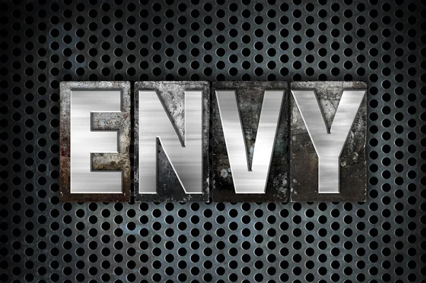 Envy Concept Metal Letterpress Tip — Fotografie, imagine de stoc