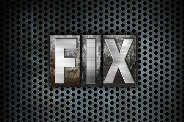 Fix Concept Metal Letterpress Tipo — Foto Stock