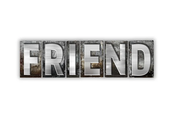 Friend Concept Isolated Metal Letterpress Type — Stock Photo, Image