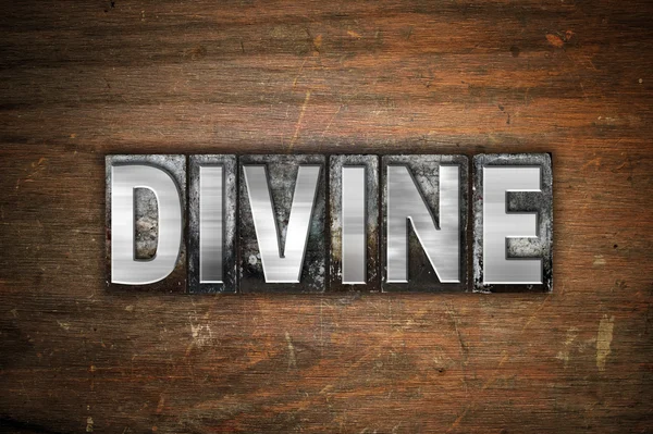 Divine Concept Metal Letterpress Type — Stock Photo, Image