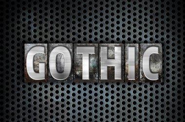 Gotik kavramı Metal Letterpress türü