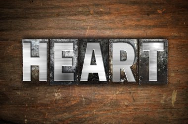 Kalp kavramı Metal Letterpress türü