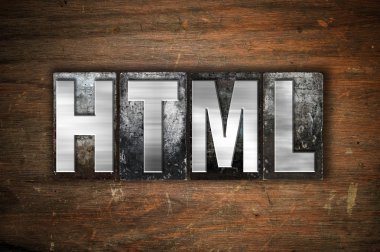 HTML kavramı Metal Letterpress türü