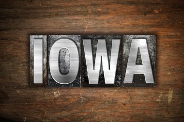 Iowa kavramı Metal Letterpress türü