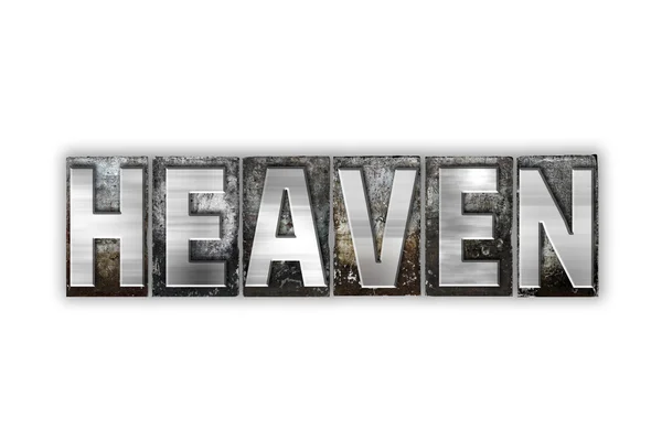 Heaven Concept Isolated Metal Letterpress Tipo — Foto Stock