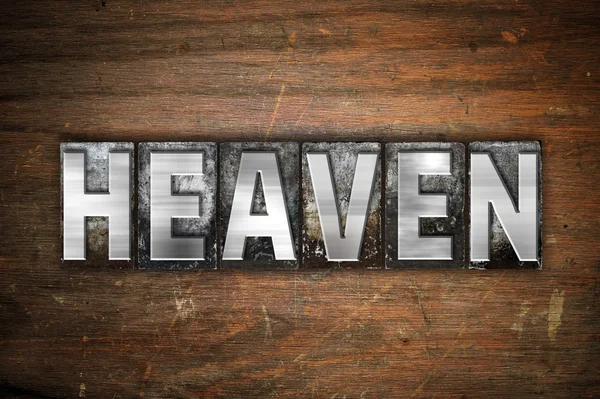 Heaven Concept Metal Letterpress Type — Stock Photo, Image